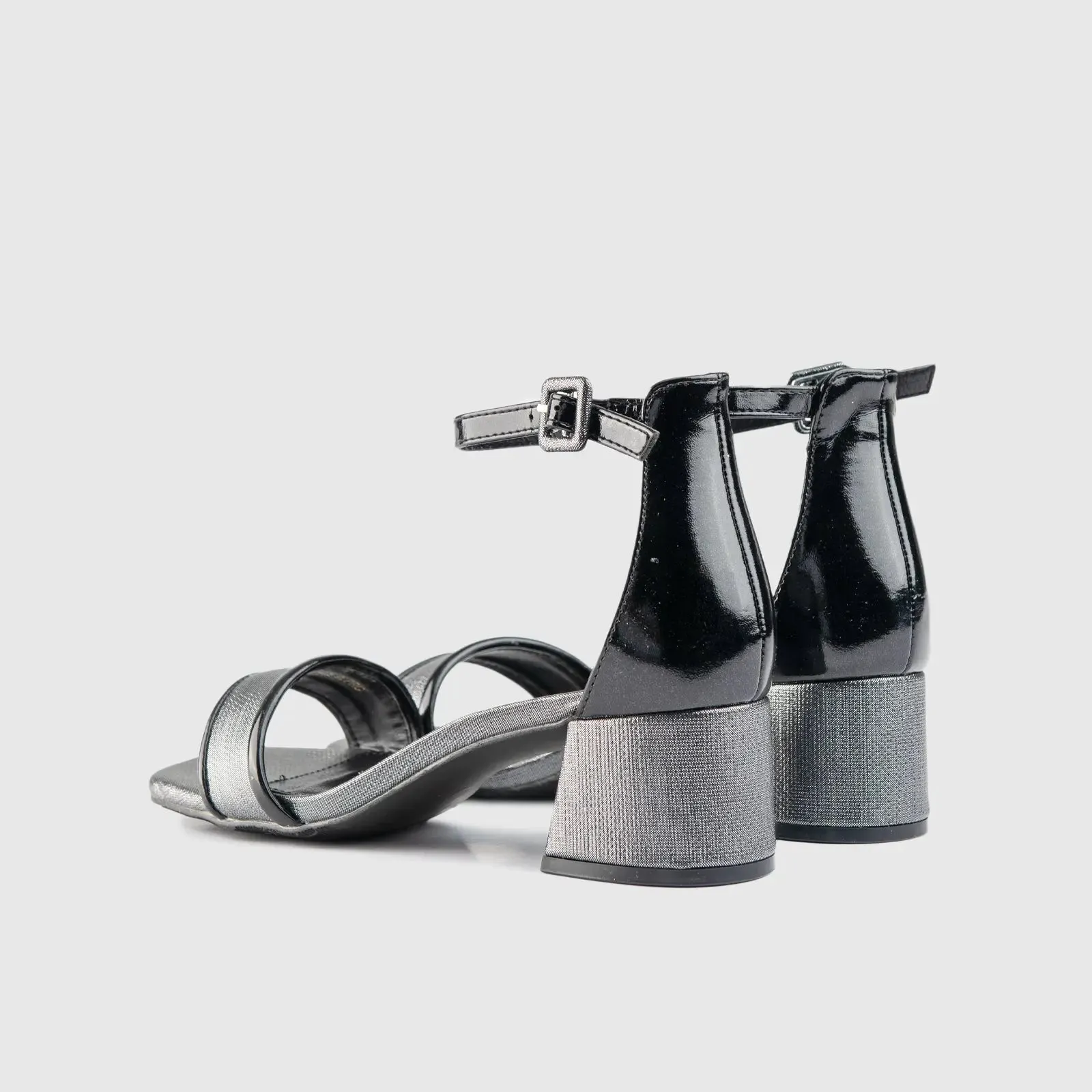 Block Heel Sandal Black 10529