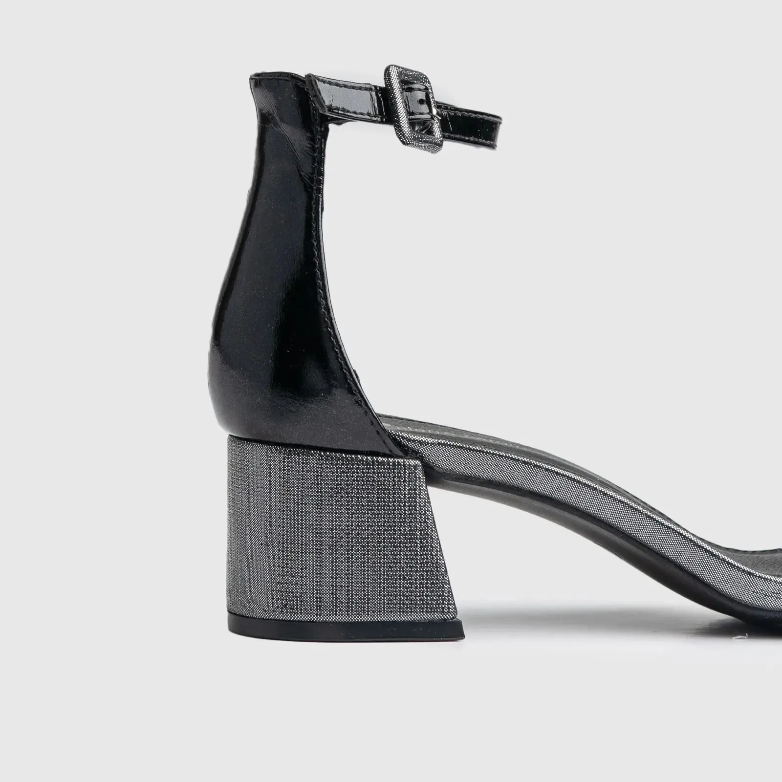 Block Heel Sandal Black 10529