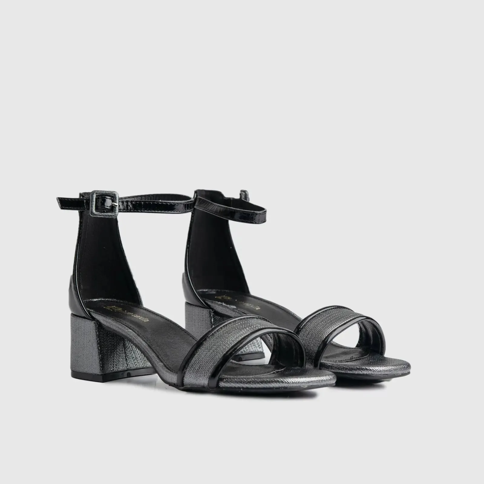 Block Heel Sandal Black 10529
