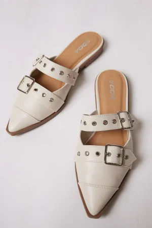 Caitlyn Double Buckle Ballerina Flat