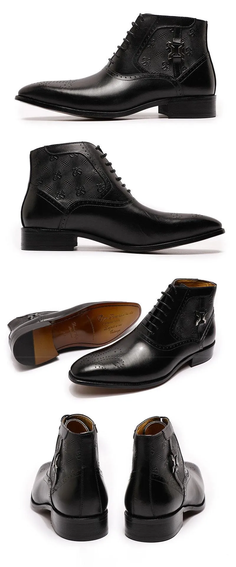 DW Men's Genuine Leather Lace Up Boots