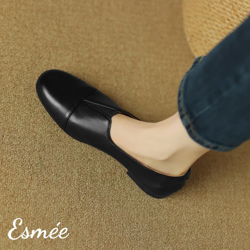 Extra Soft Leather Round Toe Loafers