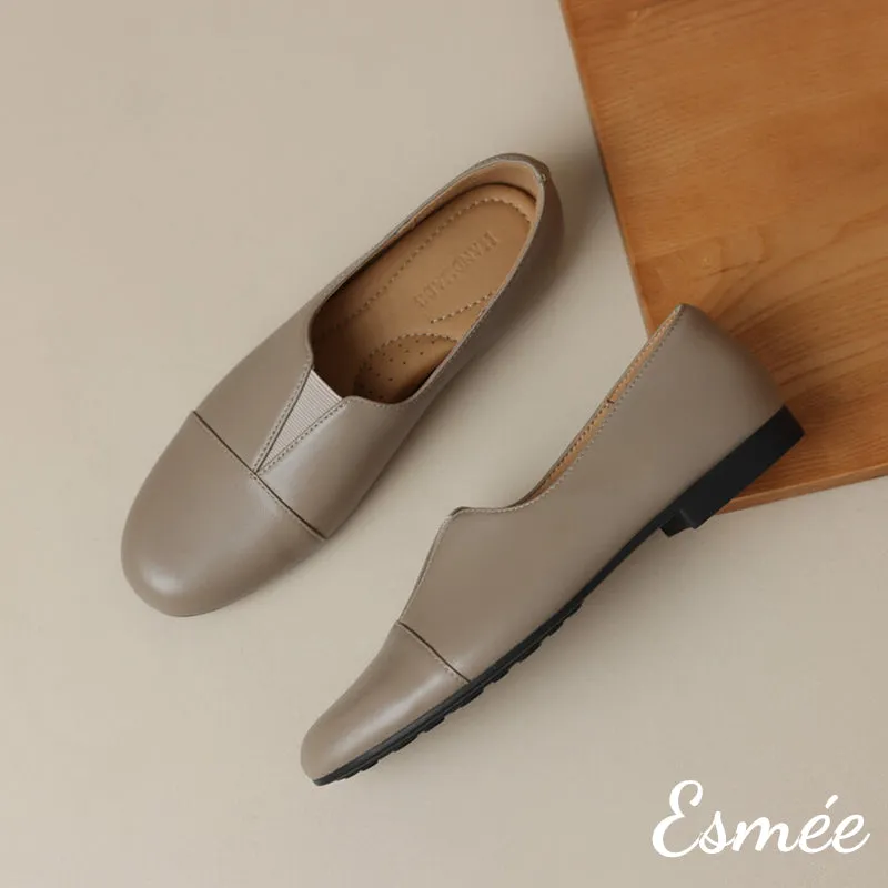 Extra Soft Leather Round Toe Loafers