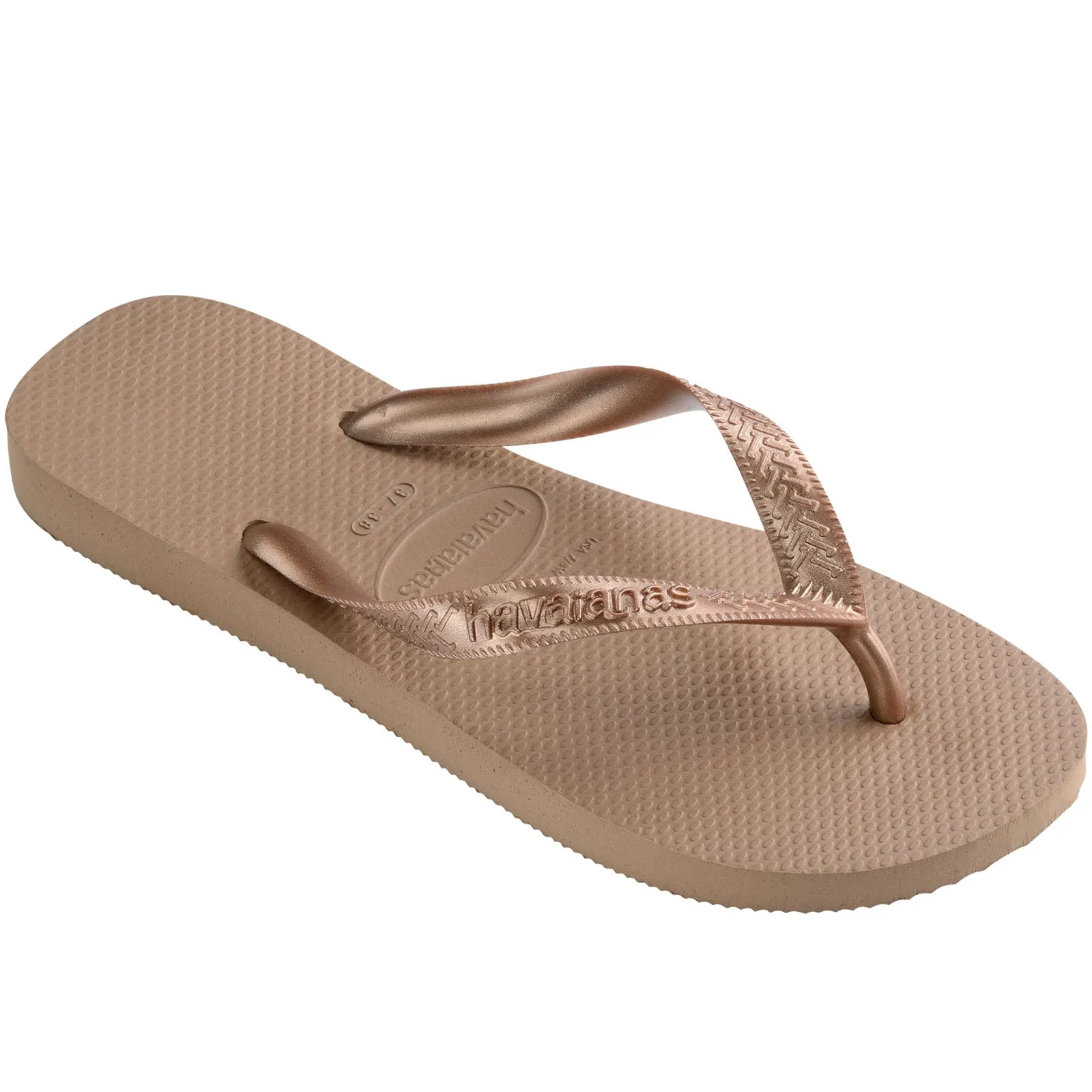 Havaianas Womens Top Tiras Metallic Flip Flops