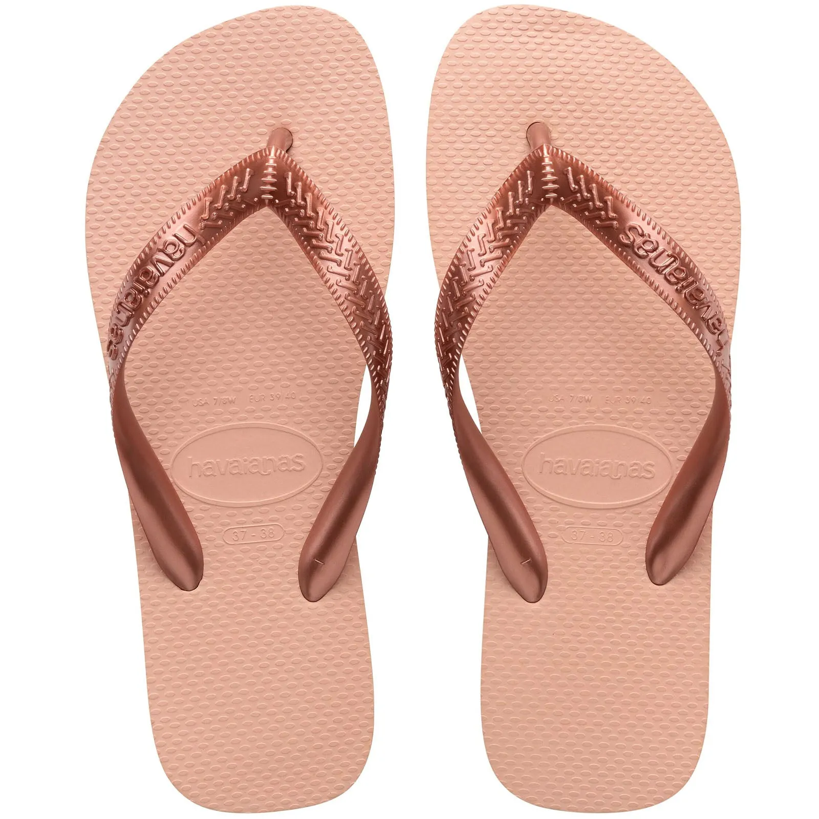 Havaianas Womens Top Tiras Metallic Flip Flops