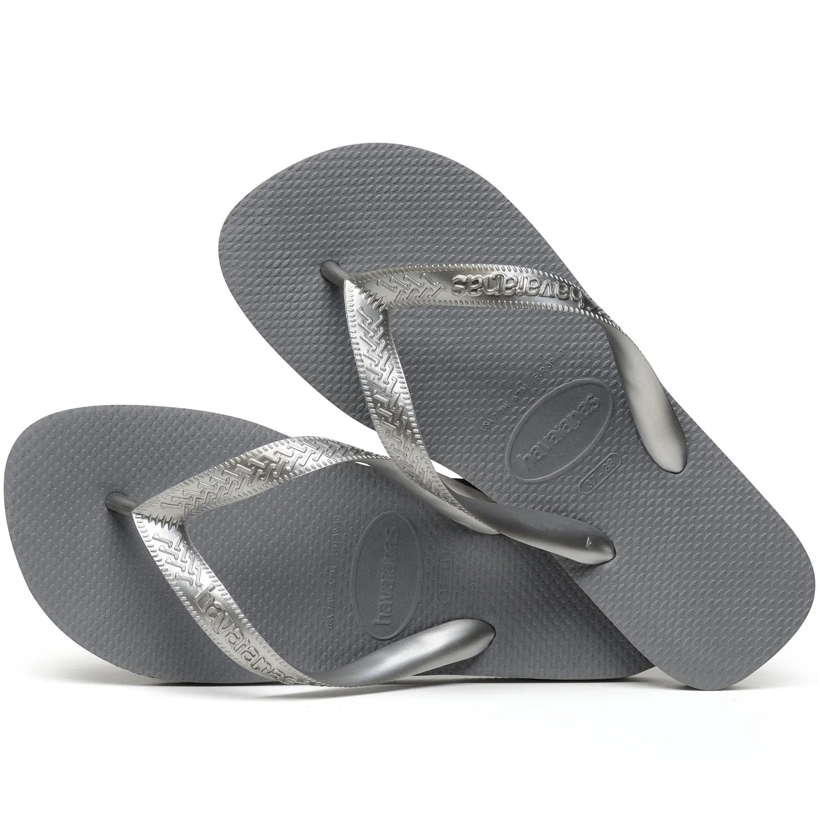 Havaianas Womens Top Tiras Metallic Flip Flops