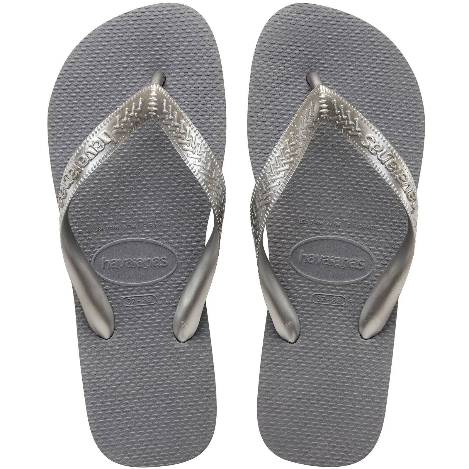 Havaianas Womens Top Tiras Metallic Flip Flops