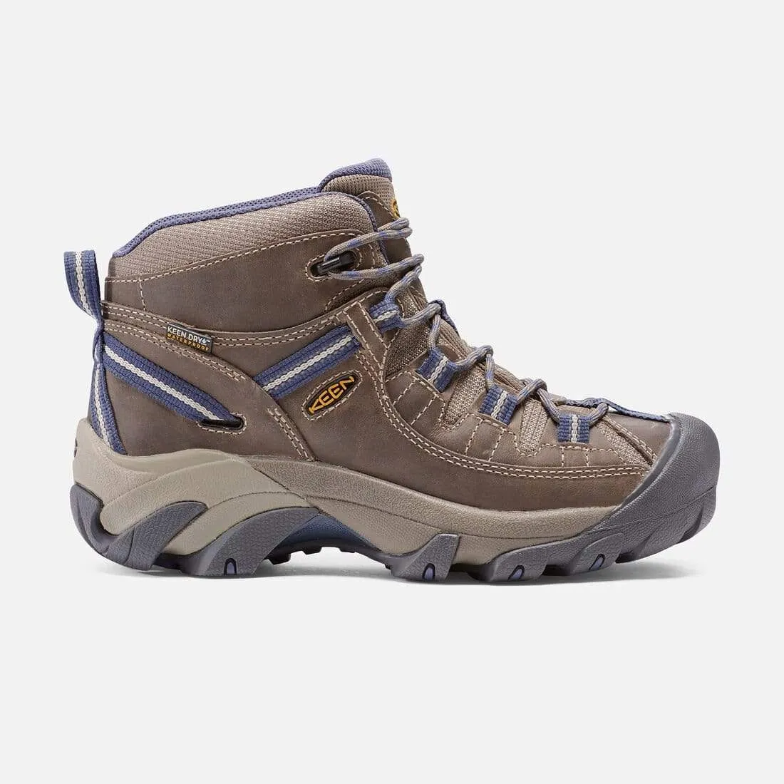 Keen Women's Targhee II Mid Waterproof Hiking Boots- Goat/ Crown Blue