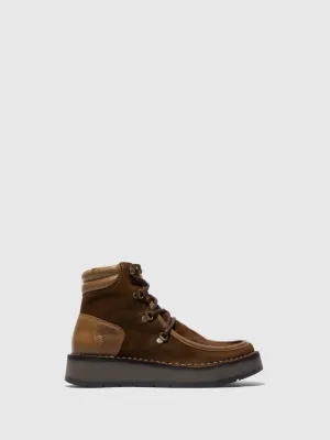 Lace-up Ankle Boots ROXA067FLY OILSUEDE/RUG CAMEL