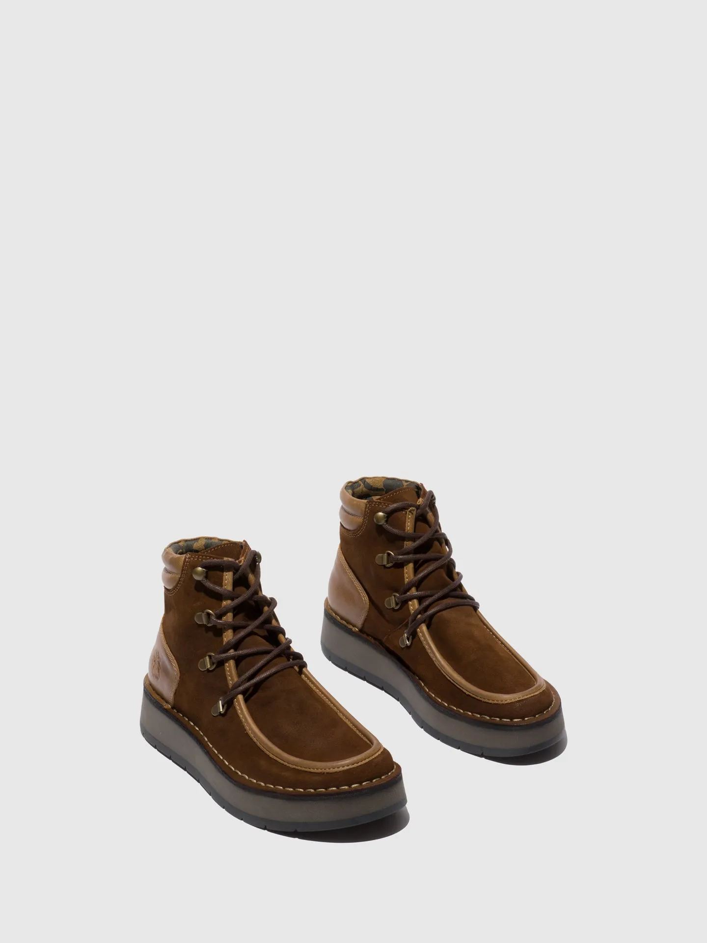 Lace-up Ankle Boots ROXA067FLY OILSUEDE/RUG CAMEL