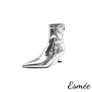 Leather Ankle Boots with Stiletto