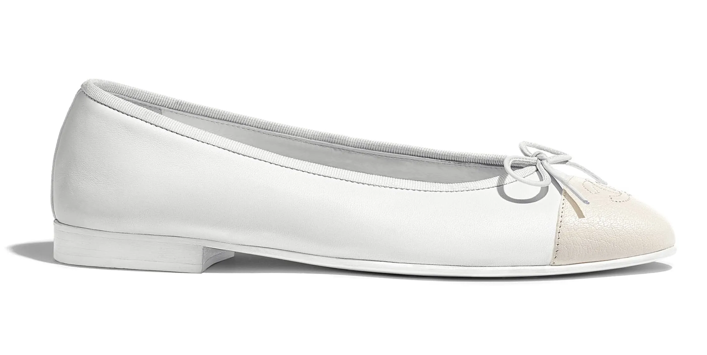 Logo Lambskin & Goatskin Ballerina Flats