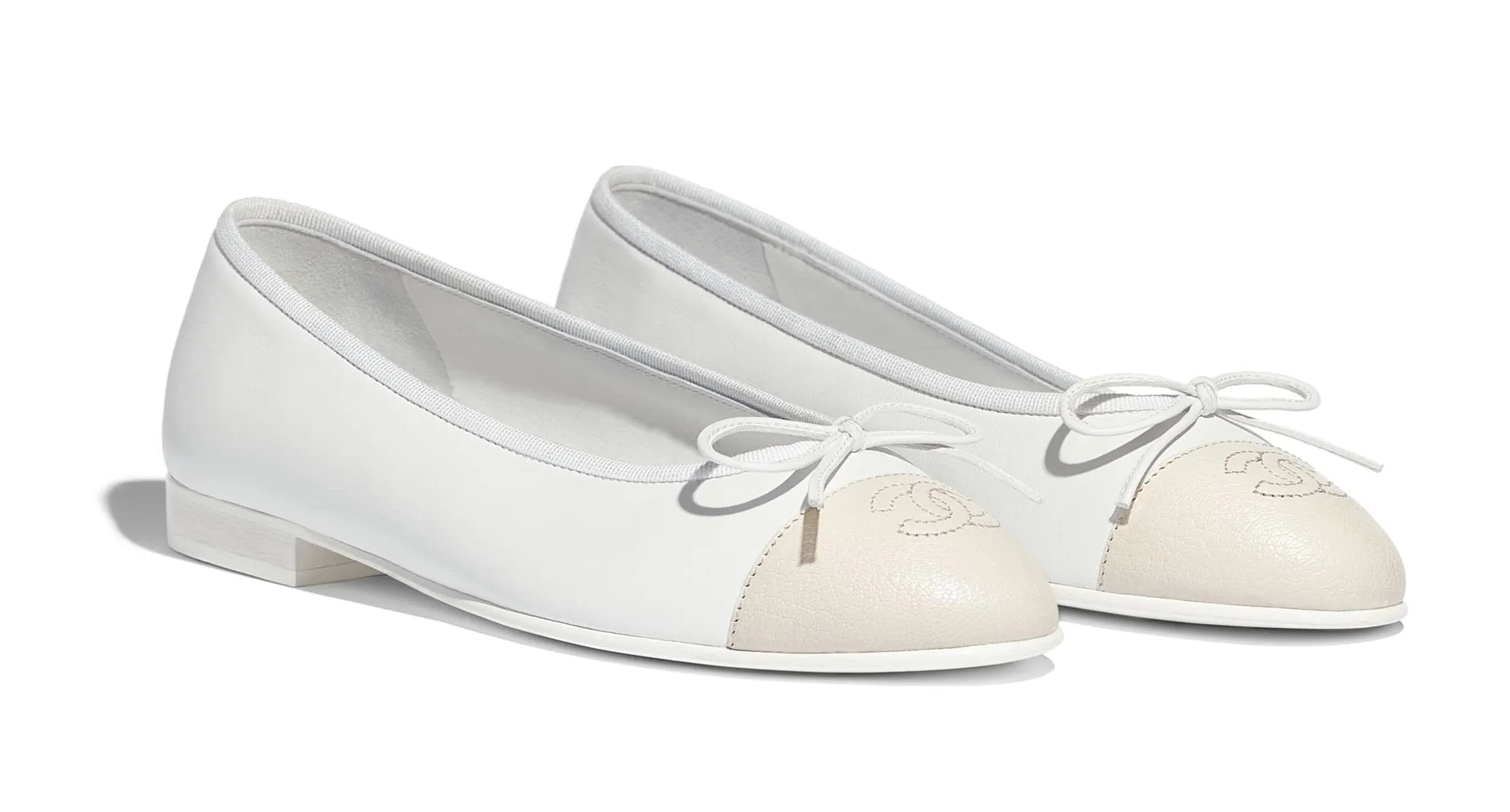 Logo Lambskin & Goatskin Ballerina Flats