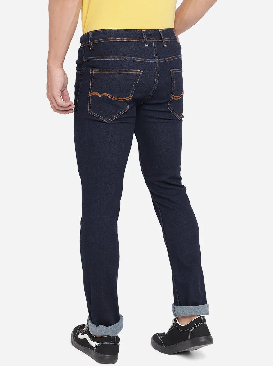 Mood Indigo Blue Washed Narrow Fit Jeans | Greenfibre