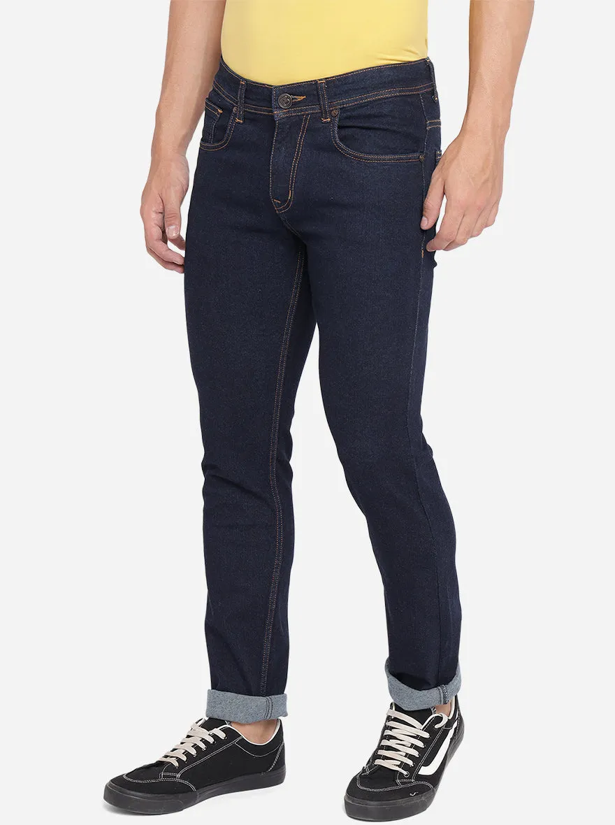 Mood Indigo Blue Washed Narrow Fit Jeans | Greenfibre
