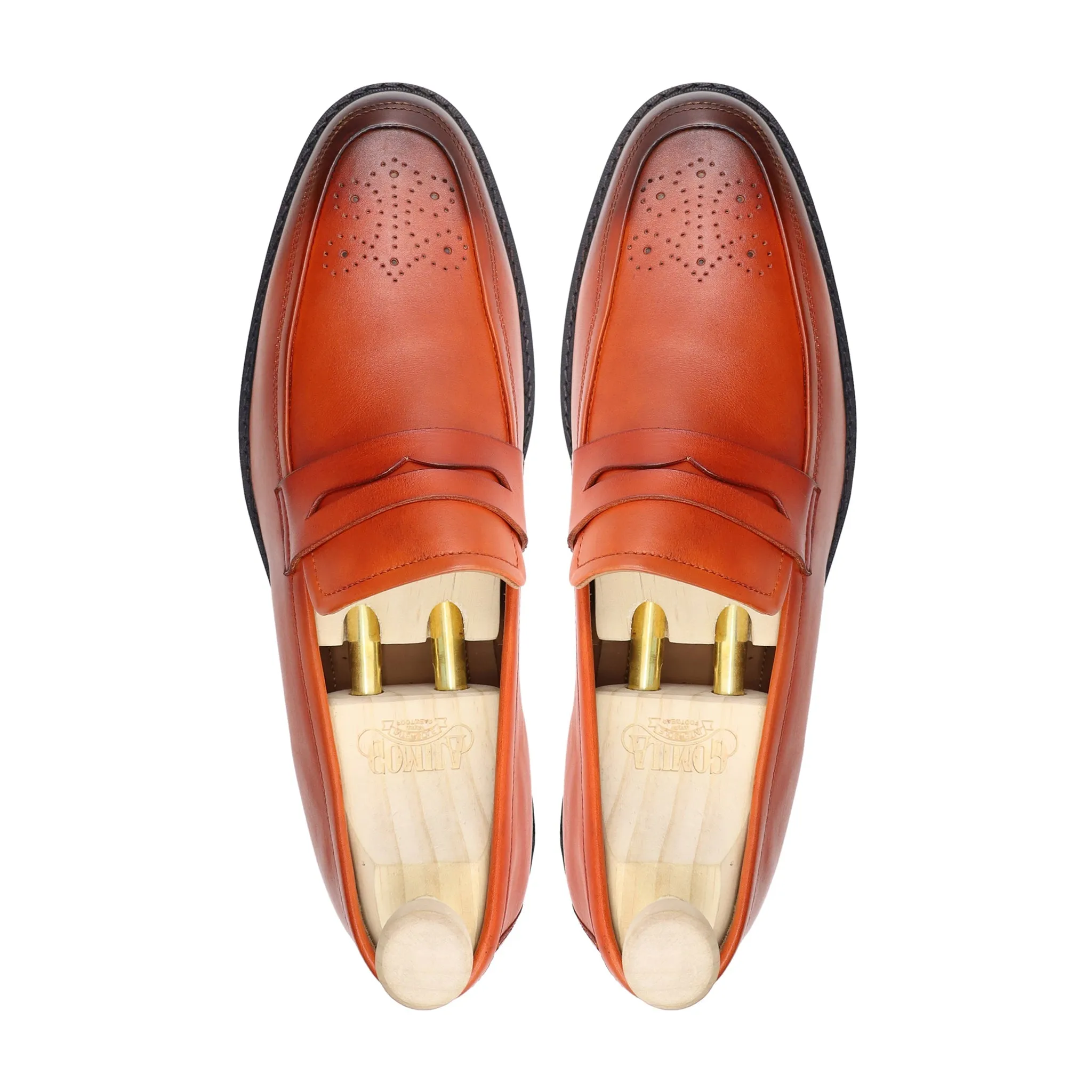 Oyamel - Men's Orange Tan Calf Leather Loafer