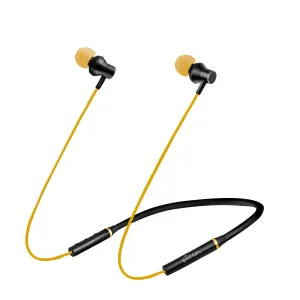 pTron InTunes Beats In-Ear Magnetic Stereo Wireless Neckband with Mic - (Black/Yellow)
