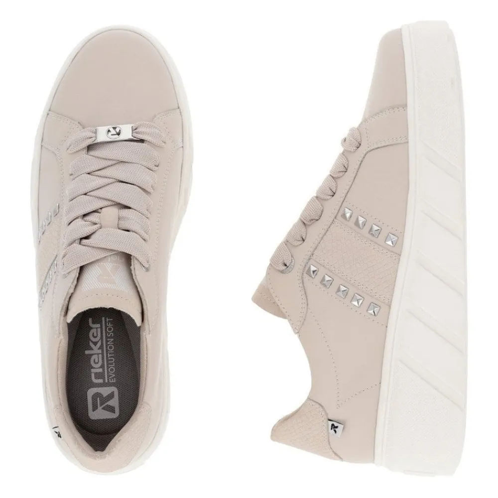 Rieker Carla 06 Light Rose Leather Sneaker (Women's)