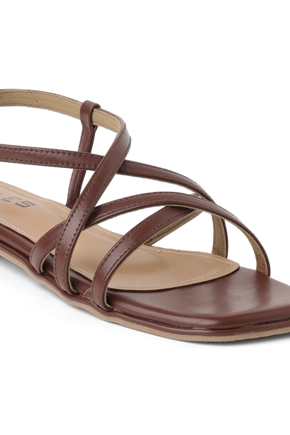 SOLES Ankle Strap Flat Sandals