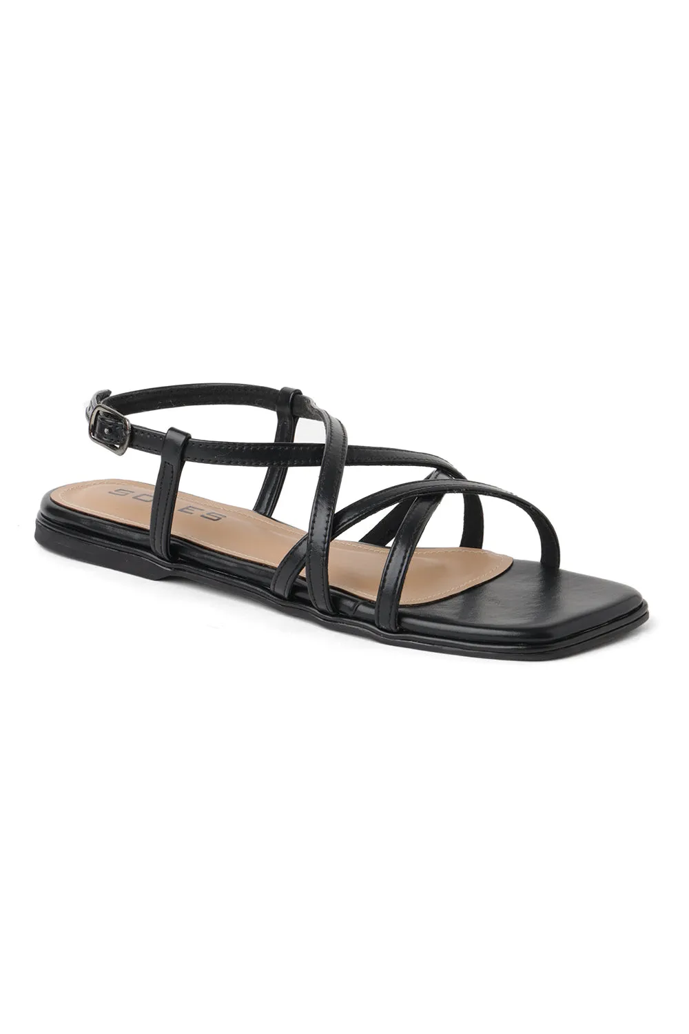 SOLES Ankle Strap Flat Sandals