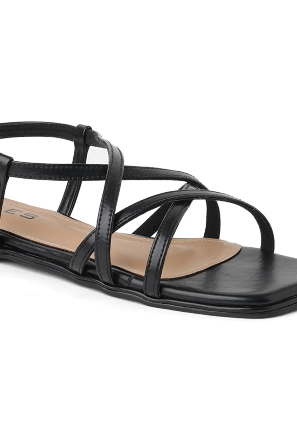 SOLES Ankle Strap Flat Sandals