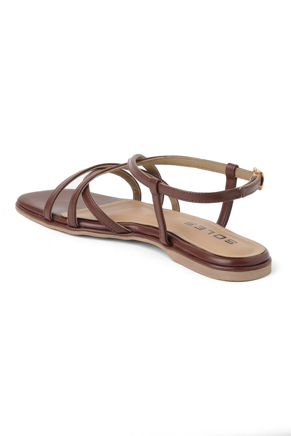 SOLES Ankle Strap Flat Sandals