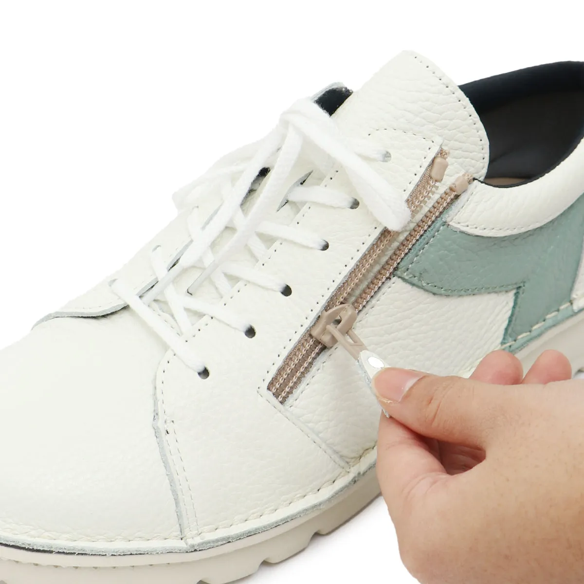 Tsubasa White combi Ultra Light Wide Fit Sneakers