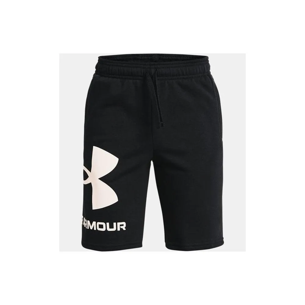 Under Armour Boys UA Rival Fleece Big Logo Shorts Black