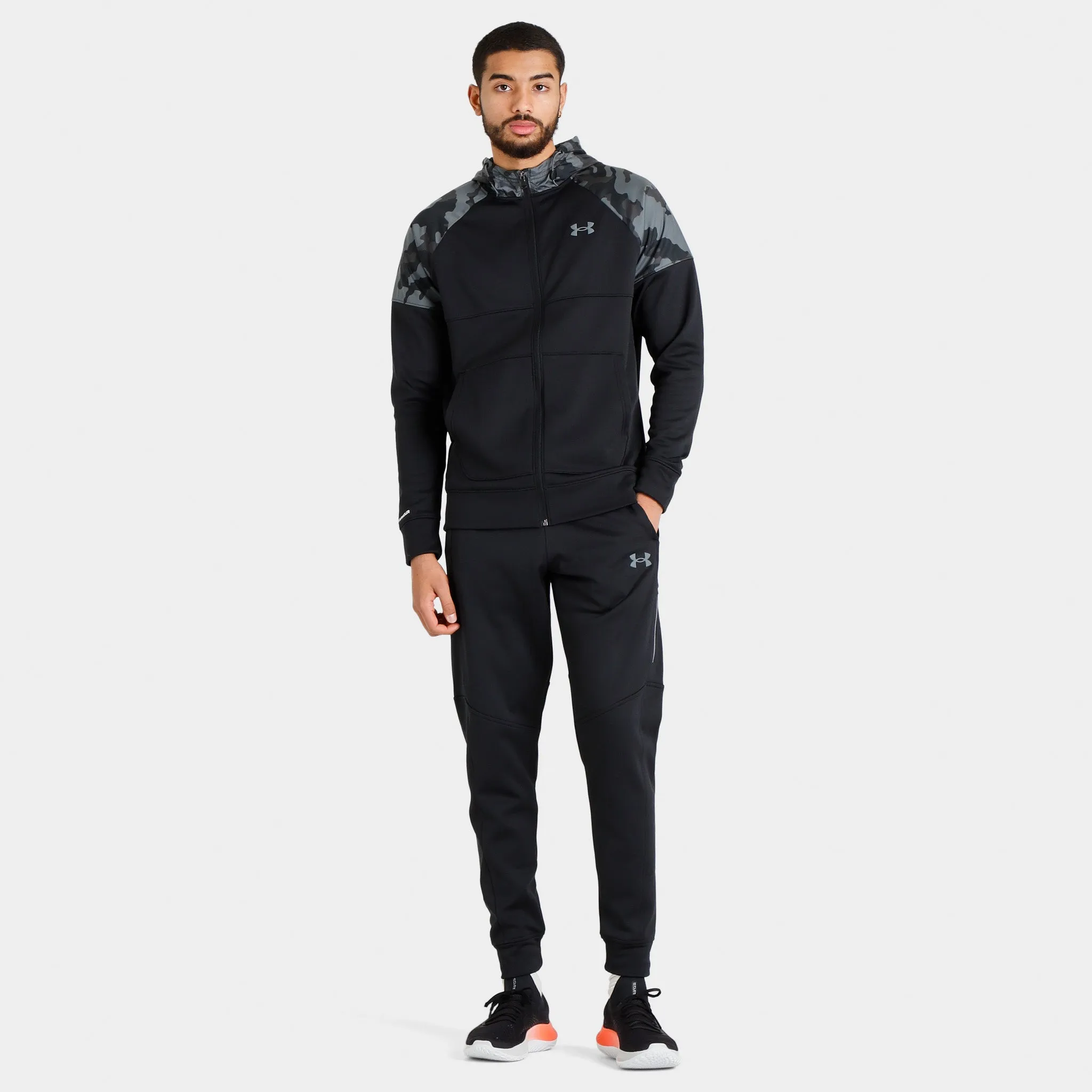 Under Armour JD Armour Fleece� Full Zip Prtd Hoodie Black / Pitch Gray