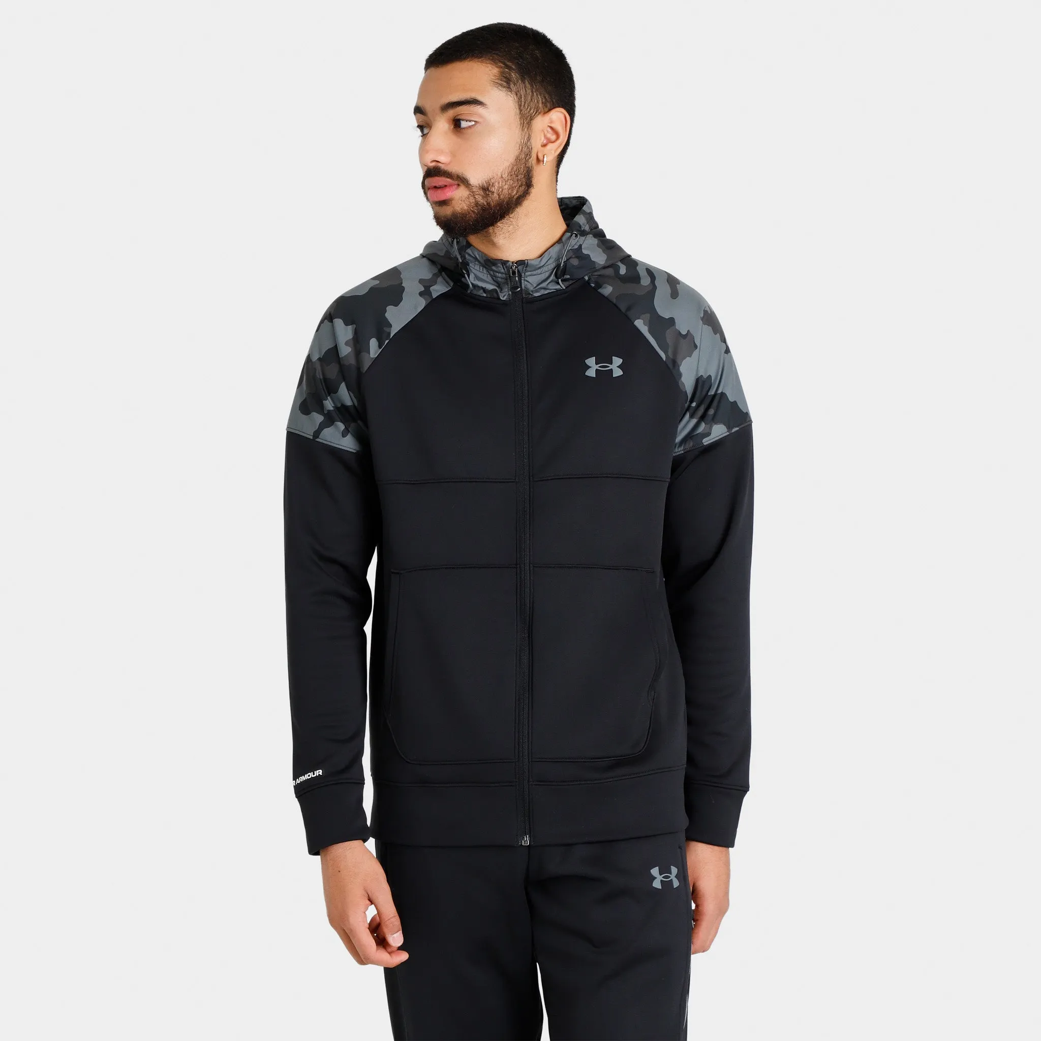Under Armour JD Armour Fleece� Full Zip Prtd Hoodie Black / Pitch Gray