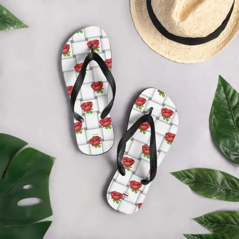 Vibrant Summer Chic Rubber Sole Flip Flops