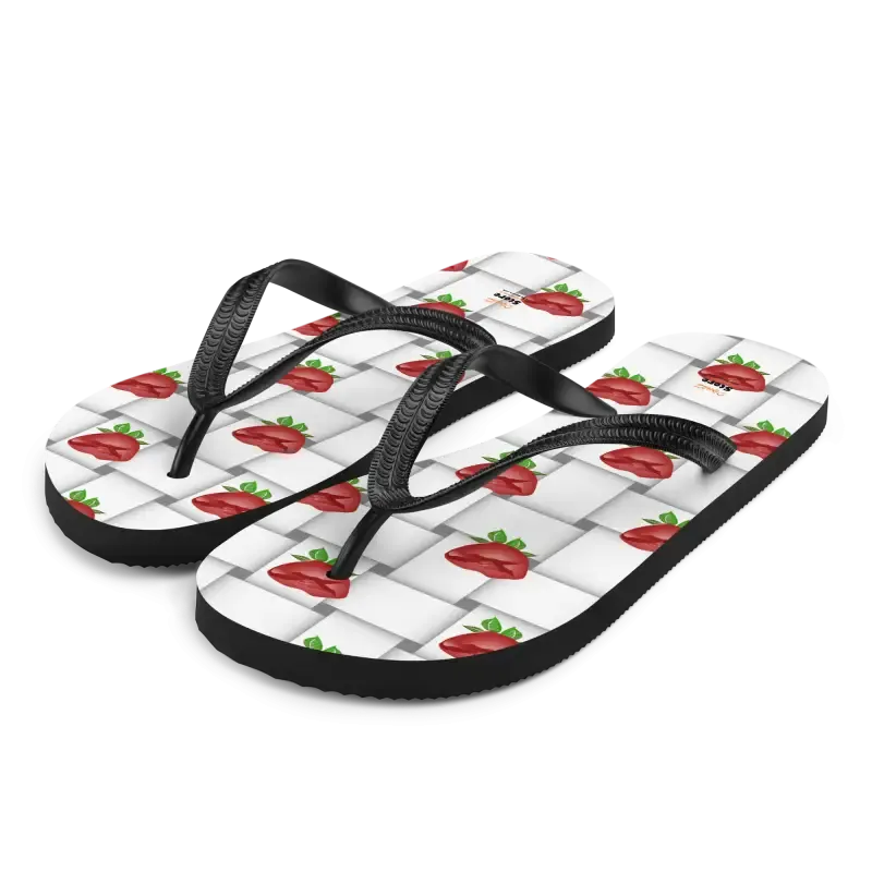 Vibrant Summer Chic Rubber Sole Flip Flops