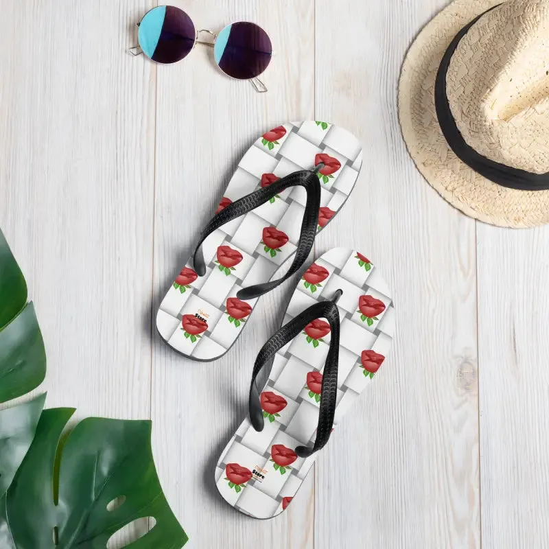 Vibrant Summer Chic Rubber Sole Flip Flops