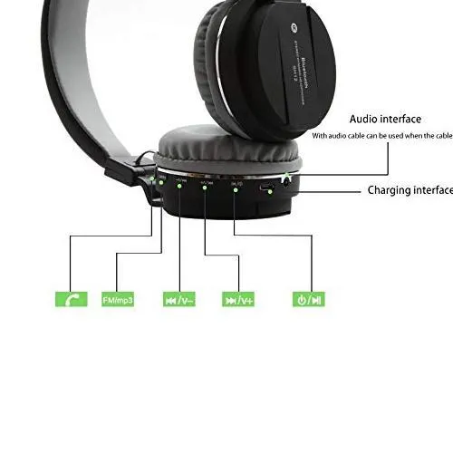 Wireless Headset SH12 Wireless Bluetooth Headphone with FM and SD Card Slot Best Quality