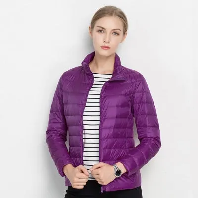 Women Winter Coat New Ultra Light White Duck Down Jacket