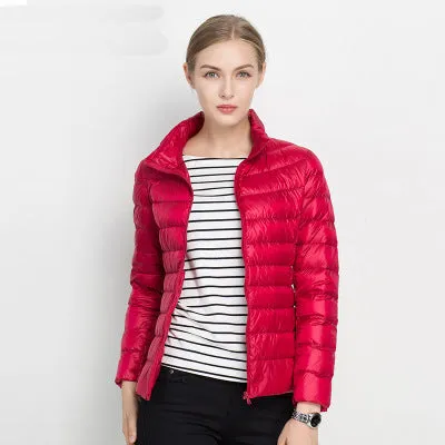 Women Winter Coat New Ultra Light White Duck Down Jacket