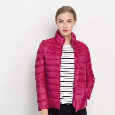 Women Winter Coat New Ultra Light White Duck Down Jacket