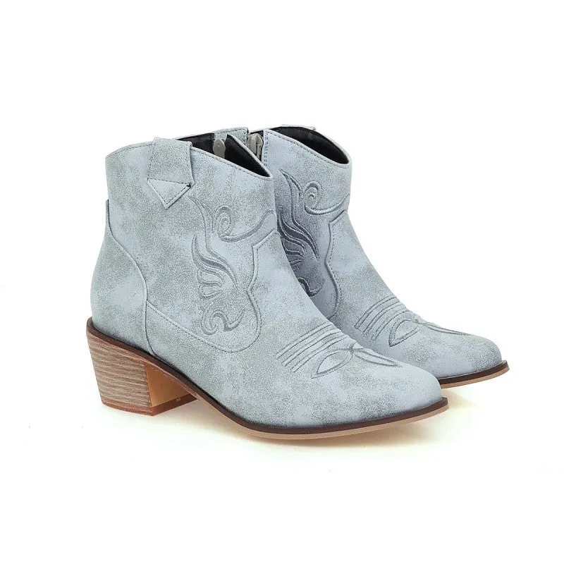 Women’s Leather Ankle Height Cowboy Boots