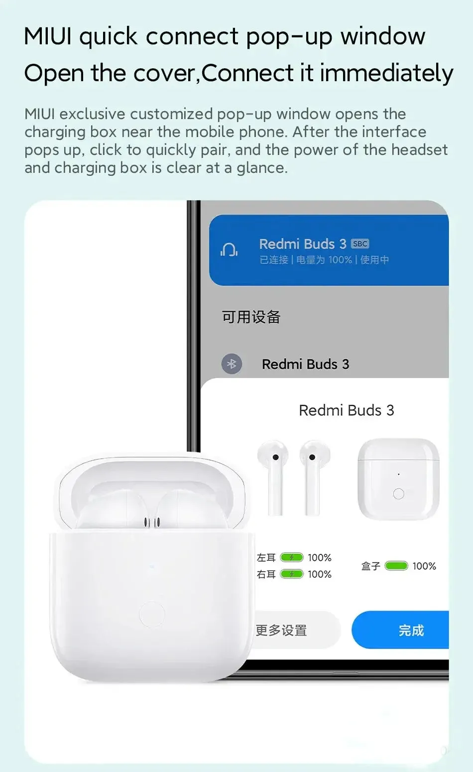 Xiaomi Buds 3 TWS Wireless Headphones Sports Waterproof Headset Noise Reduction Earbuds With Mic Stereo Sound Quality Earphones