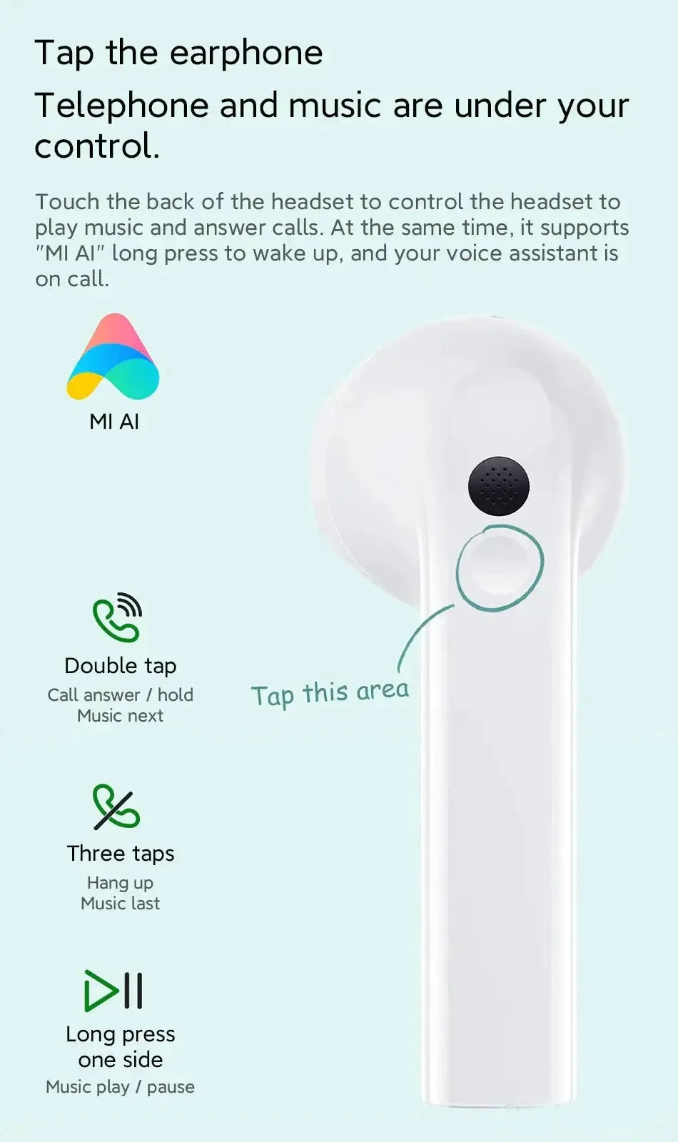 Xiaomi Buds 3 TWS Wireless Headphones Sports Waterproof Headset Noise Reduction Earbuds With Mic Stereo Sound Quality Earphones