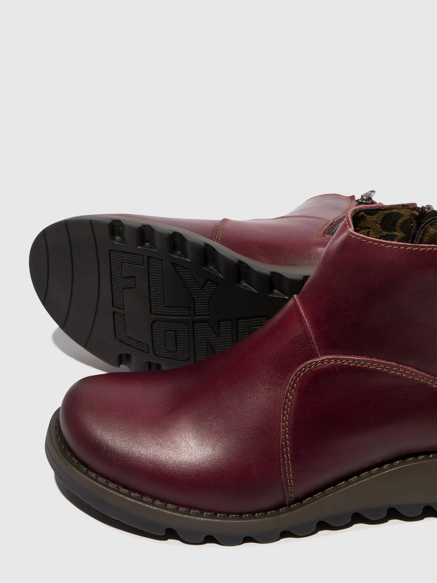 Zip Up Ankle Boots SELY918FLY PURPLE