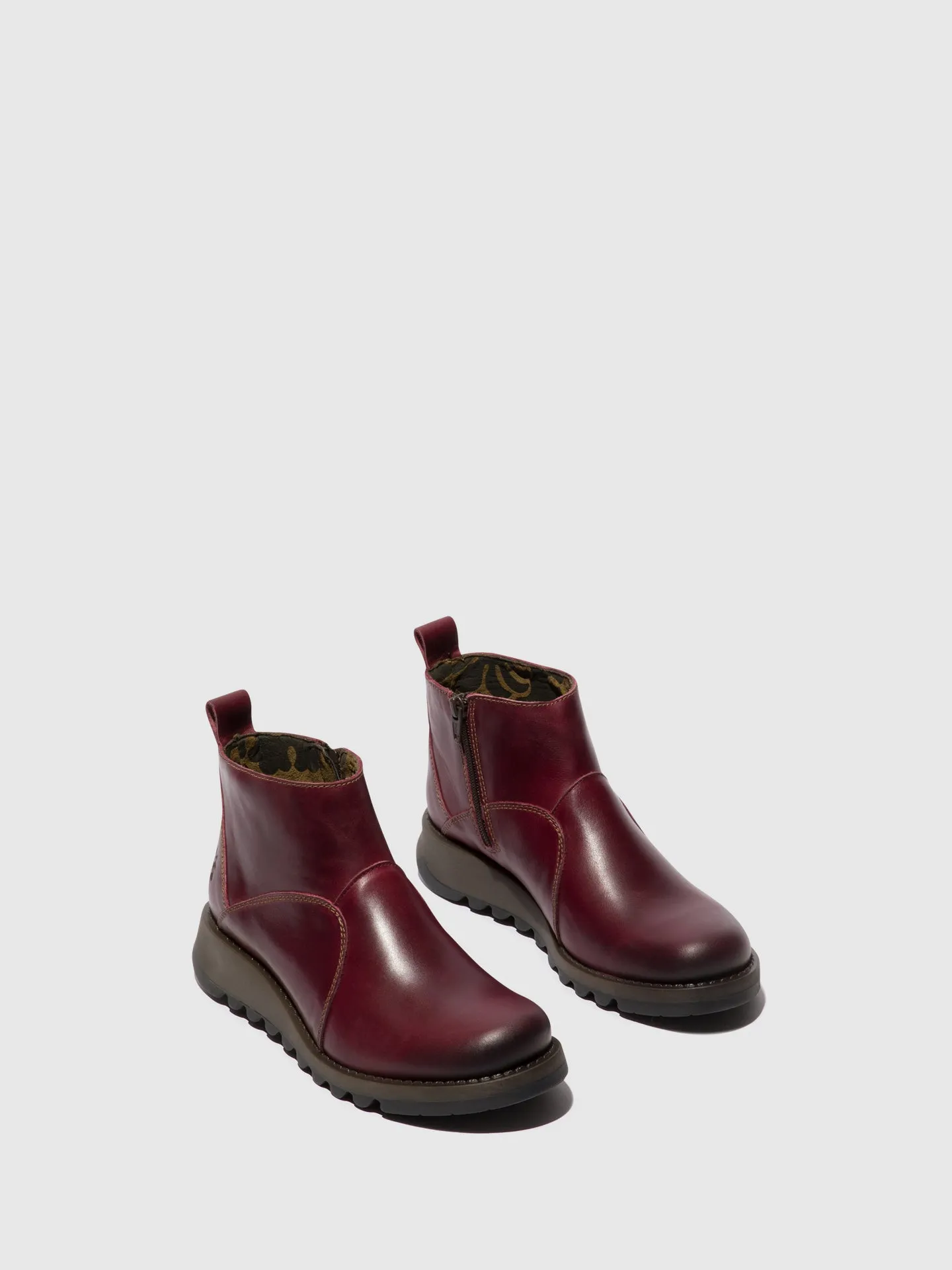 Zip Up Ankle Boots SELY918FLY PURPLE